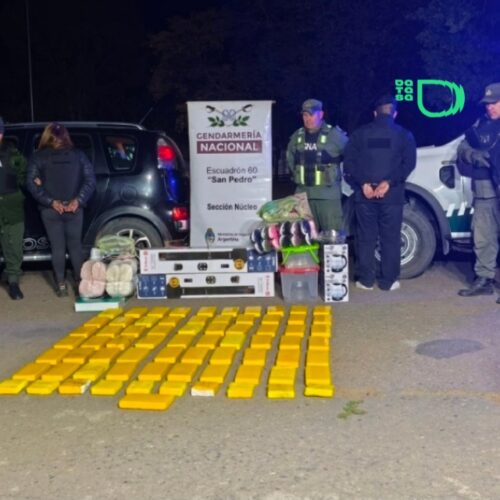 Pareja de Campo Quijano cayó en Jujuy con 66 kilos de cocaína